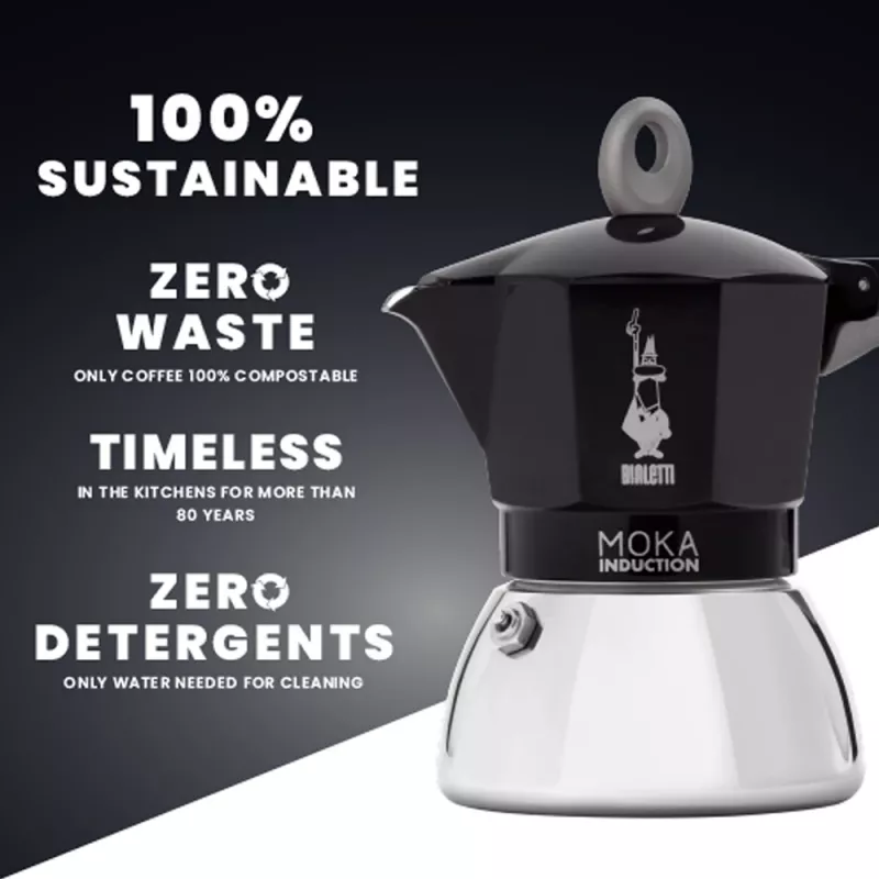 Bialetti Moka Induction mokakan 4 kopjes