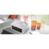 Clock Muse M-178 PW digitaal zilver wit