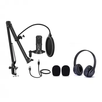 Studiomicrofoon Easypix 62021 zwart