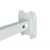 Wandbeugel AVTEK WallMount Next 1200 — staal, wit, telescopisch, 360° draaibaar, kantelbaar ±42°, max. belasting 20 kg