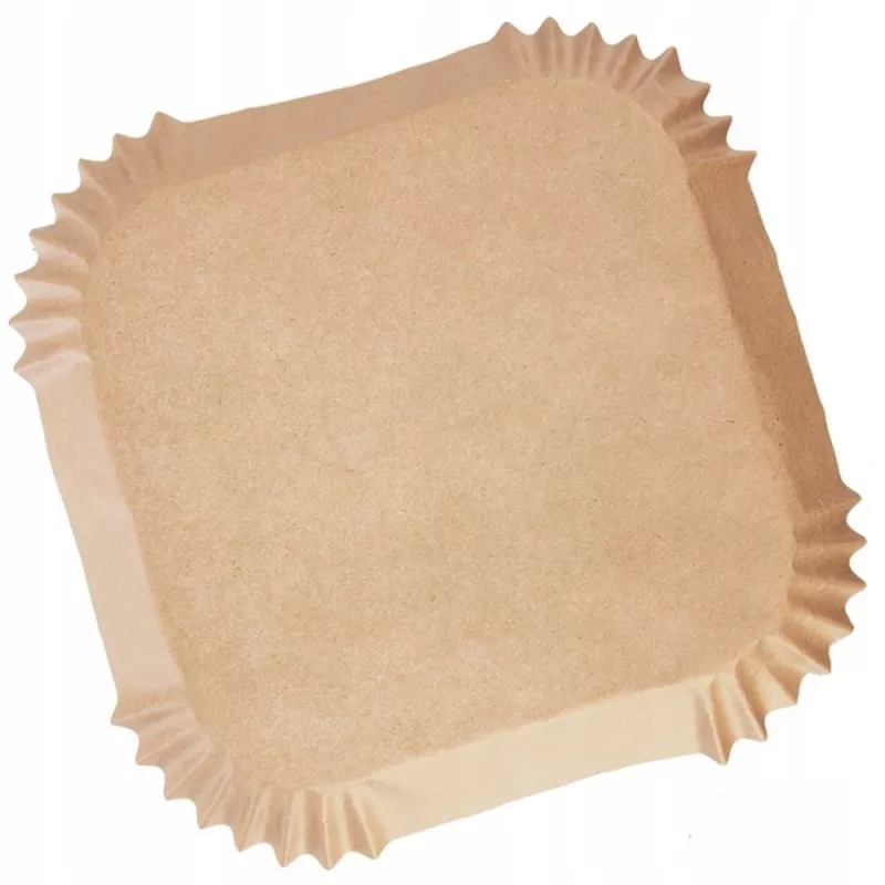 Heckermann papieren frituurmand-inlegvellen 21×21 cm vierkant, 100 stuks (model 120071)