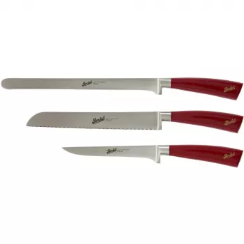 Keukenmessenset Berkel Elegance rood hamset 3-delig KEP3HS00SRRGB