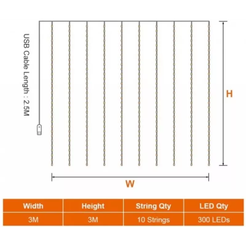 LED-lamp HEMER 300 Bright White — decoratieve LED-lamp, 300 mm, helderwit