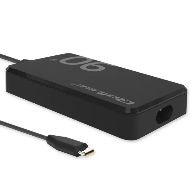 Qoltec 90W GaN Super Fast SLIM wandoplader | XP | 5-20V | 4,5A | USB-C 3.1 | laptop | MacBook | smartphone | + kabel