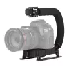 PULUZ PU3005 handcamera-stabilisator C-vormige greep voor DSLR- en videocamera's
