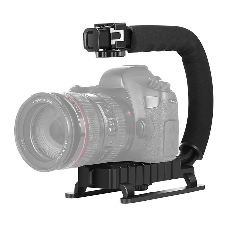 PULUZ PU3005 handcamera-stabilisator C-vormige greep voor DSLR- en videocamera's