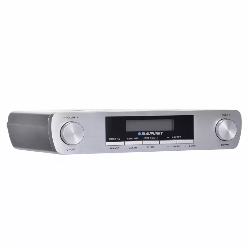 Keukenradio BLAUPUNKT KR14BT met Bluetooth, FM, LED-display, 2x0.8W, net/batterij, grijs