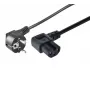 Microconnect MC-JT008/HT3W-H05VV-F-1.5 netsnoer, CEE 7/7 haaks naar IEC C15 haaks, 1,5 m, zwart