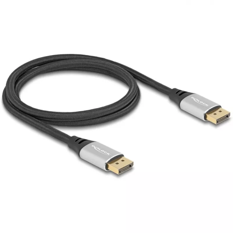 DeLOCK DisplayPort-kabel 16K 60 Hz 1 m zilver metaal