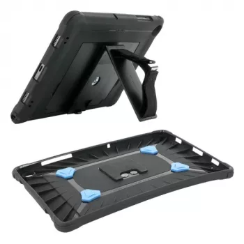 Mobilis PROTECH - achterklep voor tablet - gemaakt in Frankrijk, versterkt, met standaard en 360° draaibare handlus - zwart - voor Sam
