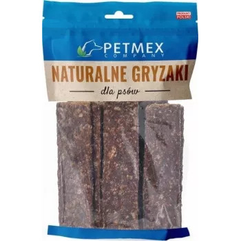 Hondenlekkernijen PETMEX Deer Stripes kauwstrips 200 g — wild, graanvrij, voor volwassen honden