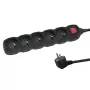 Stroomverlenging ESPERANZA ELK215K – 3 m kabel, 5 Type-E-aardingsstopcontacten, voor binnen, zwart