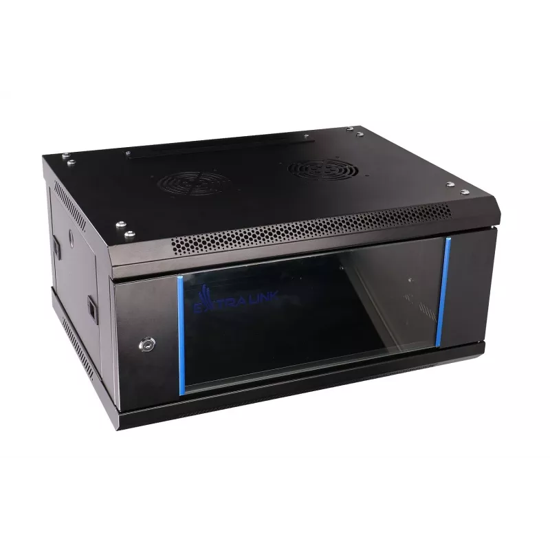 Wandmontagerack Extralink 4U 600x450 zwart
