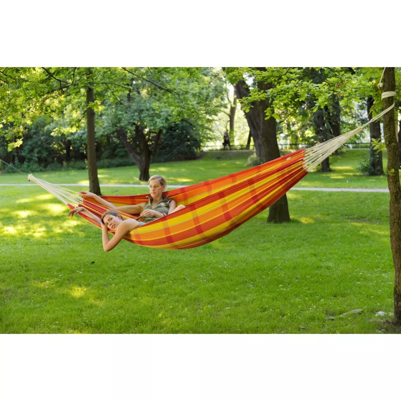 Hangmat Barbados Papaya AZ-1018200, campinghangmat rood