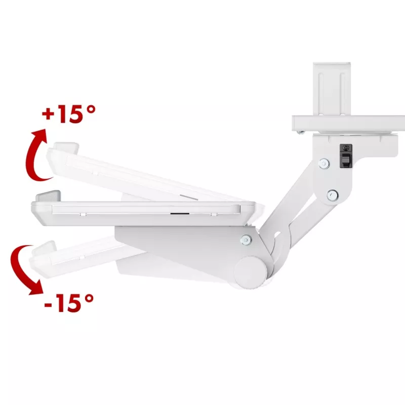 Toetsenbordhouder MACLEAN MC-156 W — verstelbaar plateau onder tafel, max. belasting 5 kg