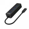 USB-hub Unitek uHUB Q4 – 4-poorts USB 3.2 Gen 1 (Type-A) hub, USB-C host, 5 Gbit/s, 10 W, zwart