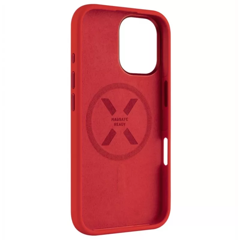 Fixed MagFlow | achterkantcover | Apple | iPhone 16 | vloeibaar siliconen | rood