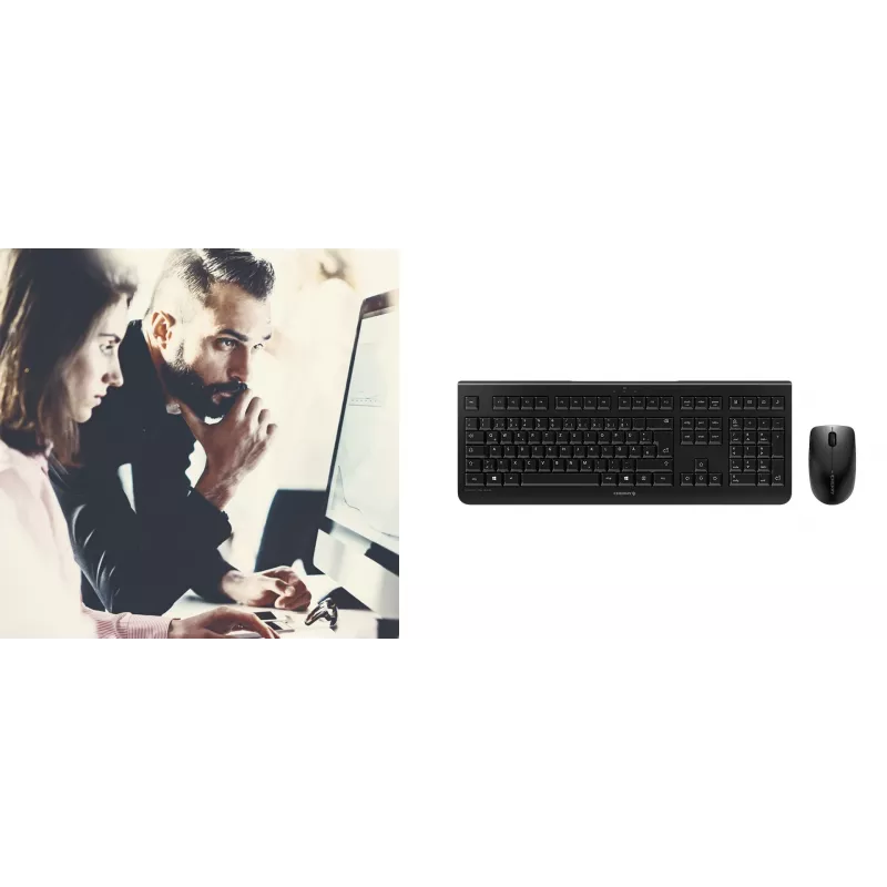 CHERRY DW 3000 toetsenbord muis inbegrepen universeel RF draadloos QWERTZ Duits grijs