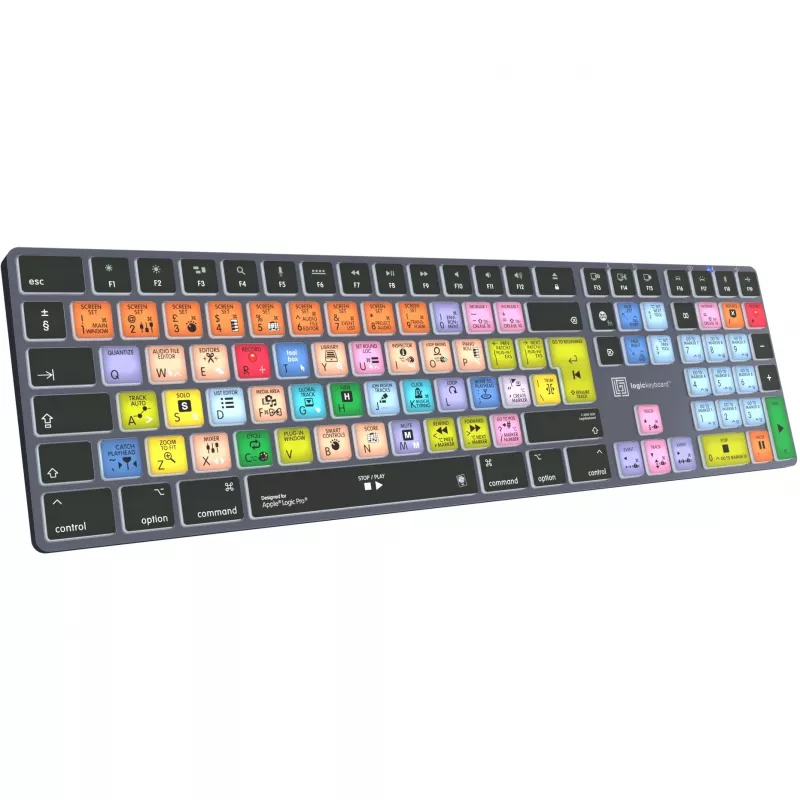 Toetsenbord LogicKeyboard Apple Logic Pro X2 Titan DE Mac — LKB-LOGXP2-TM-DE, Duitse indeling