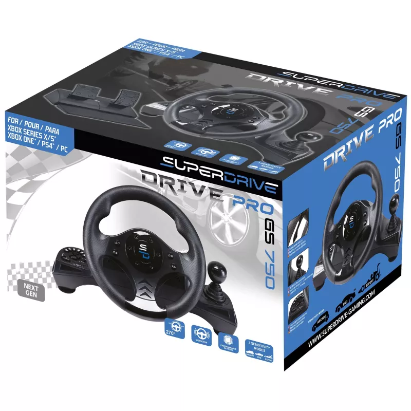 Stuurwiel + pedalen Subsonic SA5156-NG 270° rotatie USB zwart