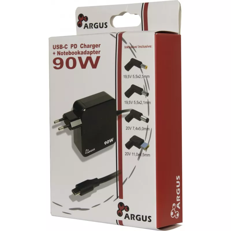 Oplader Inter-Tech PD-2090 smartphone zwart AC binnen