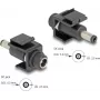 DeLOCK keystone-module DC 5,5 x 2,5 mm bus naar stekker zwart