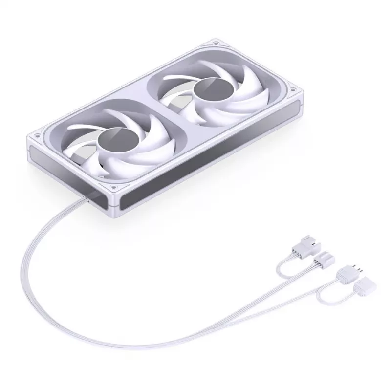 JONSBO ZB-240W 2x120mm ARGB PWM behuizingsventilator – wit