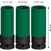Slagsleutelset Bosch PRO 1/2 inch, 3-delig, diepe dopsleutels met velgbescherming