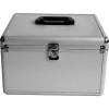 MEDIARANGE BOX76 - opbergbox - 300 discs - zilver - fleece - kunststof - hout - 120 mm - aluminium