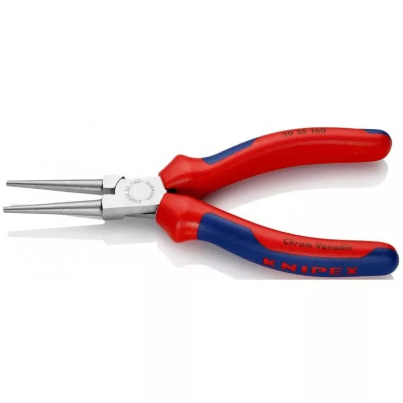 KNIPEX 30 35 160 – platte punttang – 2,5 mm – 4,1 cm – staal – blauw/rood – 16 cm