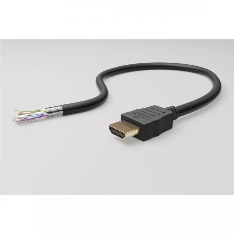 Goobay 61296 - High Speed HDMI-kabel met ethernet-haakse stekker 4K60Hz 2.0 - kabel - digitaal/display/video