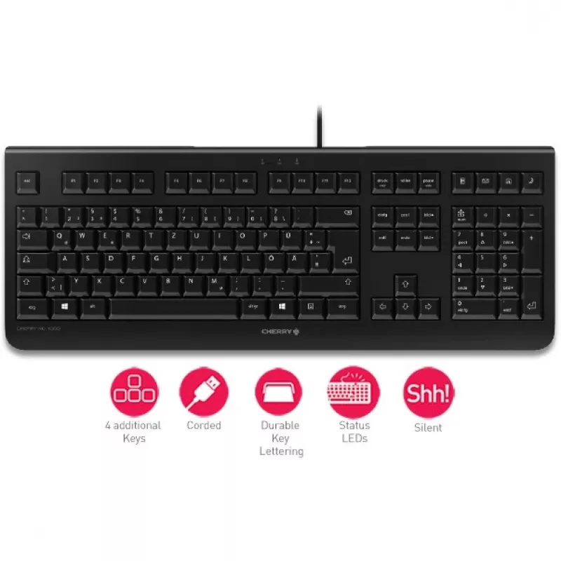 CHERRY KC 1000 toetsenbord kantoor USB QWERTY Spaans zwart