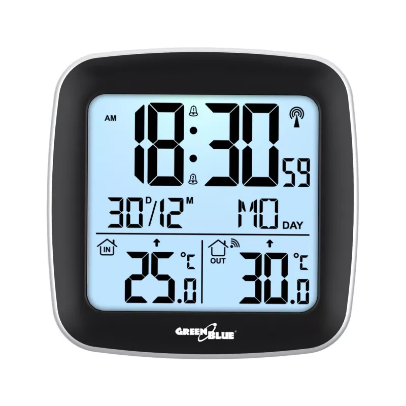 GreenBlue GB542 draadloos weerstation DCF, zwart
