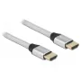 Delock - Ultra High Speed - HDMI-kabel - HDMI mannelijk naar HDMI mannelijk - 50 cm - drievoudige isolatie - zilver - licht vergulde contacten, ondersteunt 8
