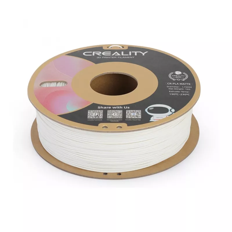 Filamentspoel Creality PLA 1,75 mm wit 1 kg (model 3301010296)