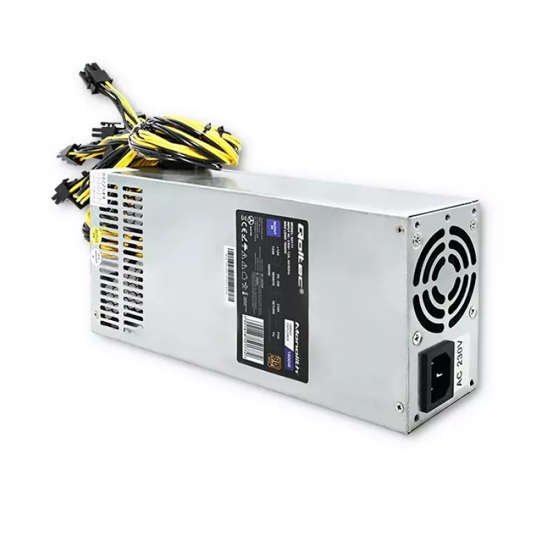 Qoltec 50177 PCI-E-voeding Smart 1600W | 80 Plus Gold - Data Mining