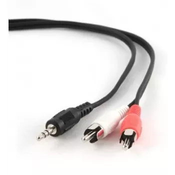 Gembird 1.5m - 3.5mm/2xRCA - M/M 1.5m 3.5mm 2 x RCA zwart - rood - wit (CCA-458)
