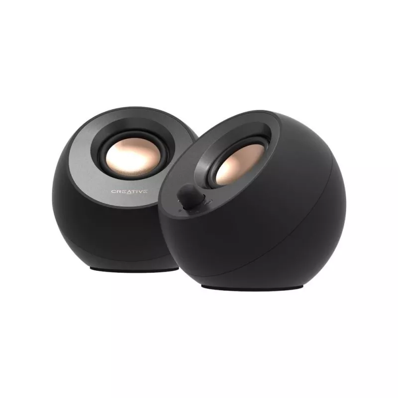CREATIVE Pebble V3 minimalistische 2.0 USB-C desktop-luidsprekers met USB-audio, Clear Dialog Enhancement, Bluetooth 5.0, 8W RMS met 16W piekvermogen