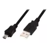 Digitus ASSMANN - USB-kabel - USB Type A, 4-polig (M) - Mini-USB, type B (M) - 1 m (USB / Hi-Speed USB) - gegoten - zwart (AK-300108-010-S)