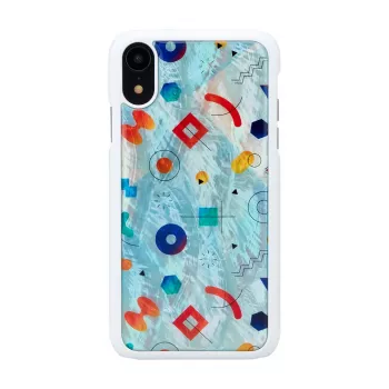 Smartphonehoesje iKins voor iPhone XR — witte Poppin Rock beschermhoes