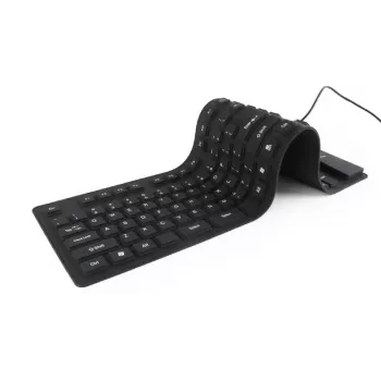 Siliconen toetsenbord USB+PS/2 zwart