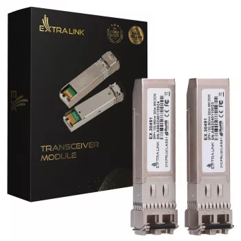 Extralink SFP+-module 10G 2-pack, 10 Gbit/s, 850 nm, 300 m, multimode