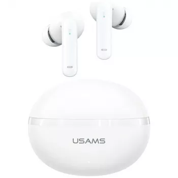 Bluetooth-hoofdtelefoon Usams TWS E02 ANC+ENC wit