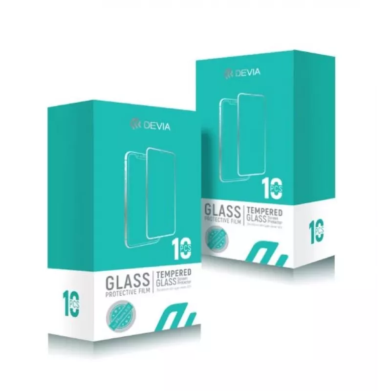 Schermbescherming Devia Temperglas Entire View voor iPhone XS Max – helder, 10-pack