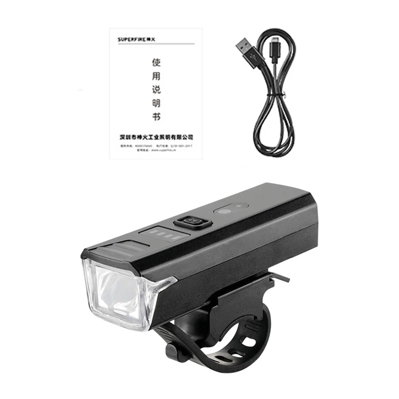 Fietslamp Superfire BL56-A — compacte oplaadbare led-voorlamp