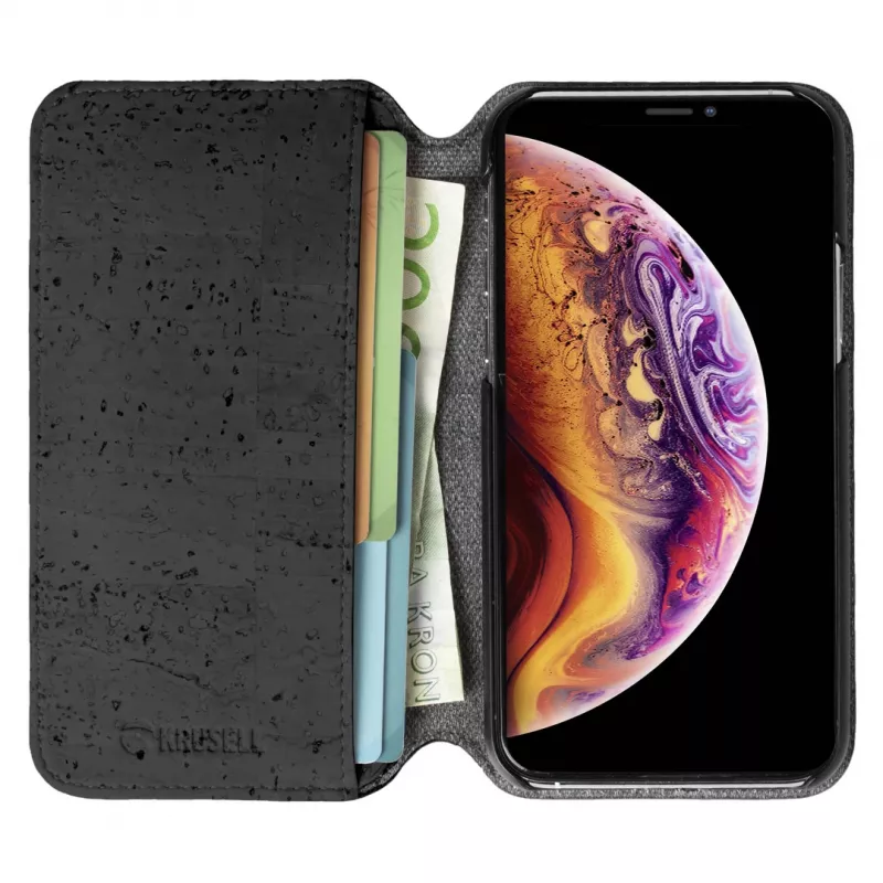 Krusell Birka Folio Case voor iPhone 11 Pro Max 16,5 cm zwart