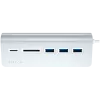 Satechi Type-C aluminium USB-hub & kaartlezer, zilver, ST-TCHCRS