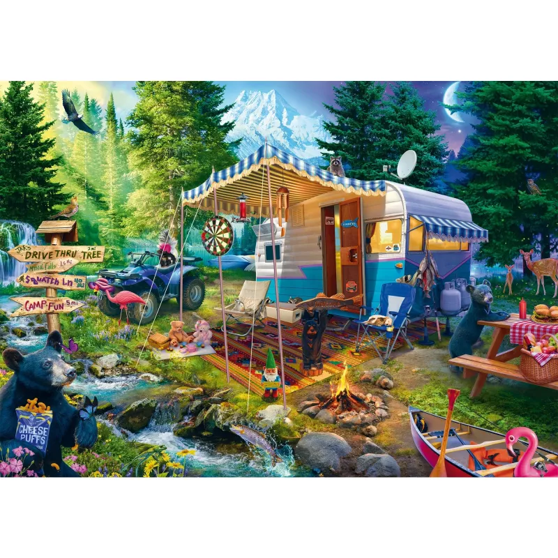 Puzzel 1000 stukjes, schmidt spiele — Jeff Haynie: Met de karavaan in de bergen