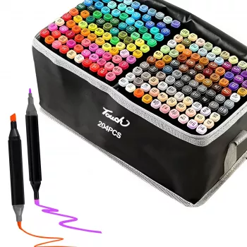 Marker-set Extralink MARKERY 204 stuks — alcoholmarker-set, diverse kleuren, 204 stuks
