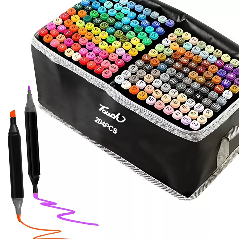 Marker-set Extralink MARKERY 204 stuks — alcoholmarker-set, diverse kleuren, 204 stuks